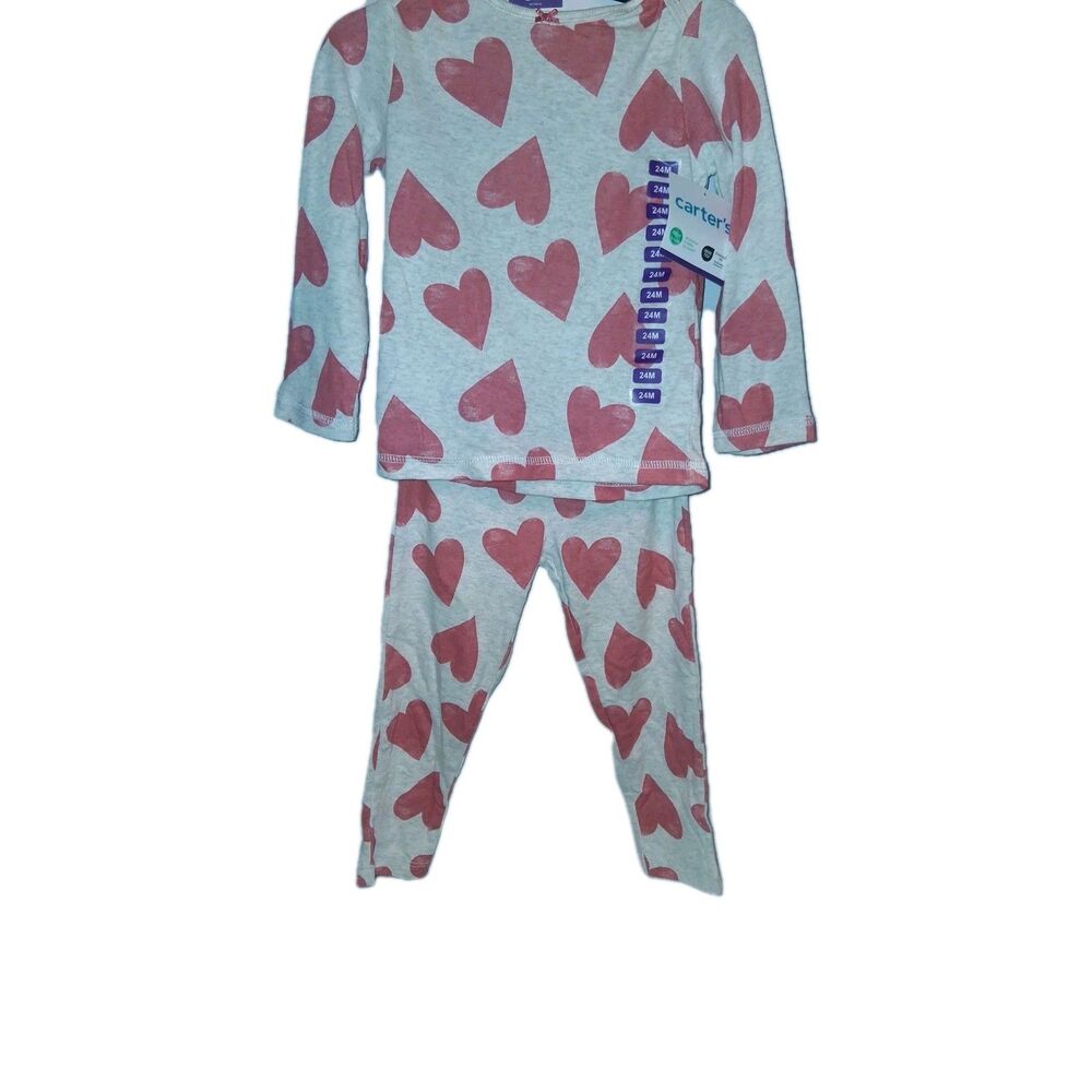 CARTER'S RED HEARTS VALENTINE Love 2-PC TODDLER SIZE 24 MONTHS NWT